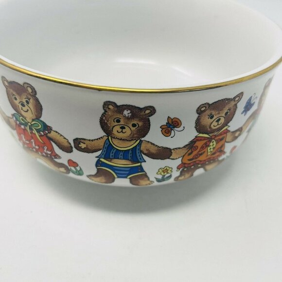 Vintage Bear Friends Action Industries Japan Child Toddler 3 Piece Dining Set - Picture 9 of 10